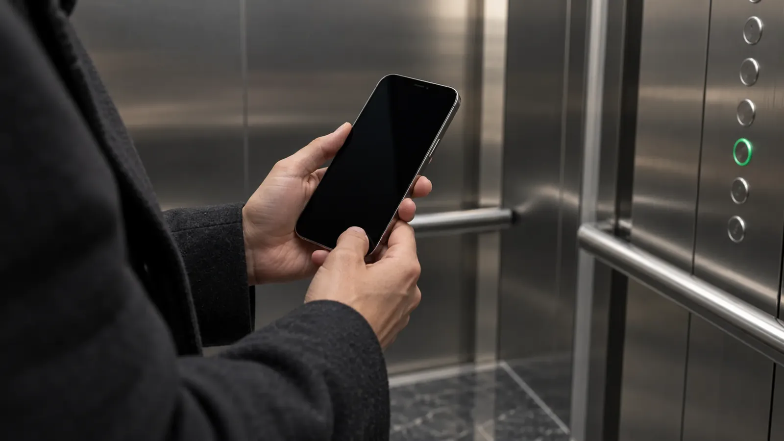 Resident using the ARMS app